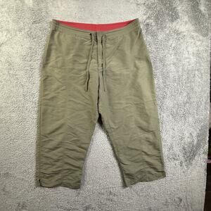 REI Co-op Women's 12 Olive Green UPF 50+ Capri Pants Hiking Outdoor Nylon